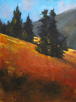 Original art for sale at UGallery.com | Golden Hillside by Nancy Merkle | $750 | acrylic painting | 24' h x 18' w | photo 1