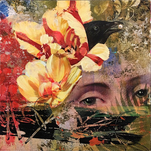 Original art for sale at UGallery.com | Golden Moment by Darlene McElroy | $325 | mixed media artwork | 8' h x 8' w | photo 1
