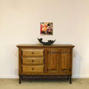 Original art for sale at UGallery.com | Golden Moment by Darlene McElroy | $325 | mixed media artwork | 8' h x 8' w | photo 3