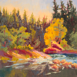 Golden Trees Downstream by Karen E Lewis |  Artwork Main Image 