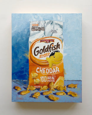 Original art for sale at UGallery.com | Want a Goldfish? by Karen Barton | $550 | oil painting | 14' h x 11' w | photo 3