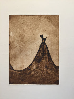 Original art for sale at UGallery.com | Lone Dog by Doug Lawler | $325 | printmaking | 10' h x 8' w | photo 1
