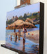 Original art for sale at UGallery.com | Gooseberry Beach of Newport by Jonelle Summerfield | $575 | oil painting | 12' h x 16' w | thumbnail 2