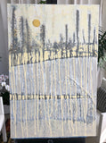 Original art for sale at UGallery.com | Grain Moon by Pat Forbes | $1,400 | acrylic painting | 36' h x 24' w | thumbnail 3