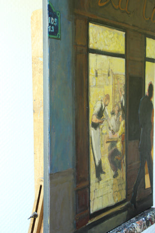 Original art for sale at UGallery.com | Bistro by Bertrand Girard | $2,300 | acrylic painting | 32' h x 26' w | photo 2