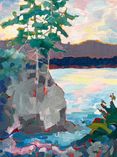 Gray Rock with Red by Teresa Smith |  Artwork Main Image 