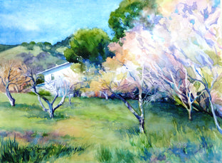 Original art for sale at UGallery.com | Green Valley Spring by Catherine McCargar | $600 | watercolor painting | 12' h x 16' w | photo 1