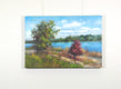 Original art for sale at UGallery.com | Guarding River Park by Suzanne Massion | $375 | oil painting | 12' h x 18' w | thumbnail 3