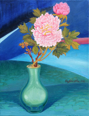 Night Peonies by Guigen Zha |  Artwork Main Image 