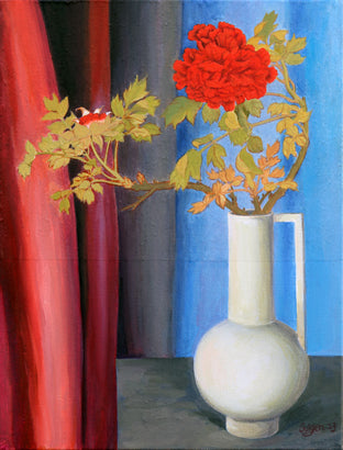 Red Peonies by Guigen Zha |  Artwork Main Image 