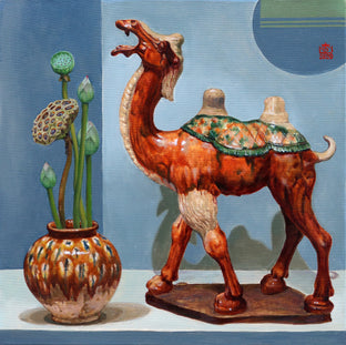 Original art for sale at UGallery.com | Bactrian Camel by Guigen Zha | $1,000 | oil painting | 20' h x 20' w | photo 1
