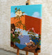 Original art for sale at UGallery.com | Flower and Bird I by Guigen Zha | $1,525 | oil painting | 30' h x 24' w | thumbnail 2