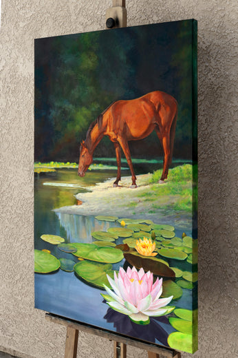 Dreamland. Brown by Guigen Zha |  Side View of Artwork 