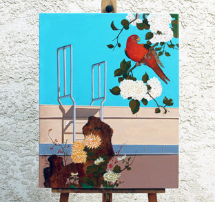 Flower and Bird II by Guigen Zha |  Context View of Artwork 