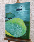 Original art for sale at UGallery.com | In the Rain by Guigen Zha | $950 | oil painting | 24' h x 18' w | thumbnail 3