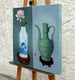 Original art for sale at UGallery.com | Vase & Spouted Ewer with Handle by Guigen Zha | $900 | oil painting | 20' h x 20' w | thumbnail 2