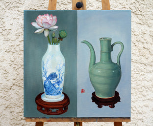 Vase & Spouted Ewer with Handle by Guigen Zha |  Context View of Artwork 