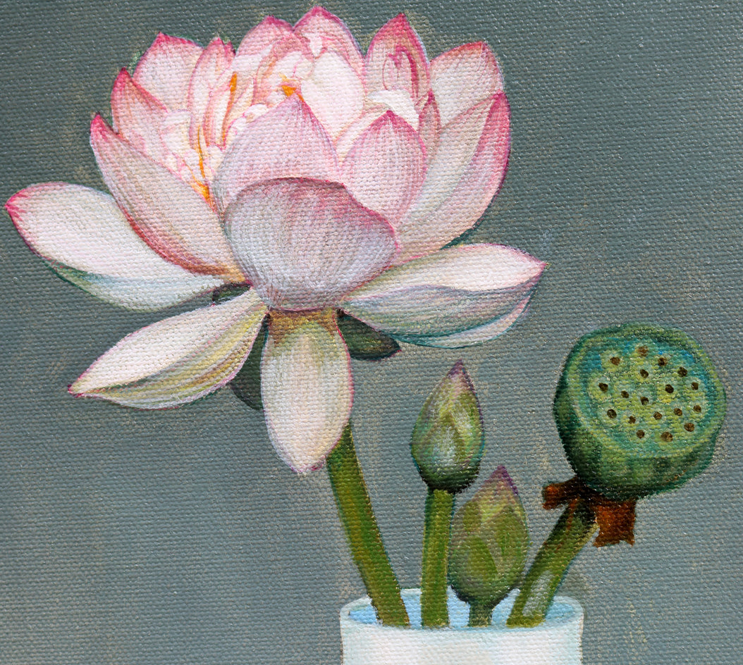 Vase & Spouted Ewer with Handle by Guigen Zha |  Closeup View of Artwork 