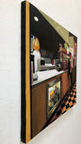 Original art for sale at UGallery.com | Downtown Cafe by Hadley Northrop | $1,200 | oil painting | 16' h x 20' w | thumbnail 2