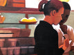 Original art for sale at UGallery.com | Downtown Cafe by Hadley Northrop | $1,200 | oil painting | 16' h x 20' w | thumbnail 4