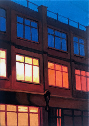 Original art for sale at UGallery.com | Little London Street by Hadley Northrop | $325 | oil painting | 7' h x 5' w | photo 1