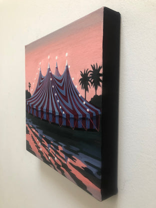 Original art for sale at UGallery.com | Pink Sky Circus by Hadley Northrop | $525 | oil painting | 10' h x 10' w | photo 2