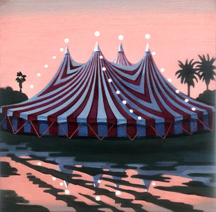 Original art for sale at UGallery.com | Pink Sky Circus by Hadley Northrop | $525 | oil painting | 10' h x 10' w | photo 1