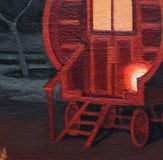 Original art for sale at UGallery.com | Roma Car by Hadley Northrop | $275 | oil painting | 6' h x 6' w | thumbnail 4