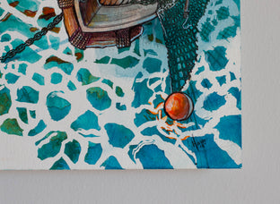 Original art for sale at UGallery.com | Fishing Boat, 1 by Hano Dercksen | $500 | mixed media artwork | 9' h x 12' w | photo 2