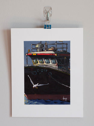 Fishing Boat, 2 by Hano Dercksen |  Side View of Artwork 