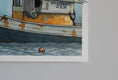 Original art for sale at UGallery.com | Fishing Boat, Brazil 1 by Hano Dercksen | $475 | mixed media artwork | 8.25' h x 11.6' w | thumbnail 3