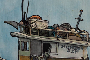 Fishing Boat, Brazil 1 by Hano Dercksen |  Side View of Artwork 