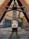 Original art for sale at UGallery.com | Rotterdam Harbor Freight Cart by Hano Dercksen | $850 | mixed media artwork | 16' h x 12' w | thumbnail 1