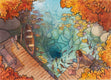 Original art for sale at UGallery.com | The Lagoon by Hano Dercksen | $850 | mixed media artwork | 11.75' h x 16.5' w | thumbnail 1