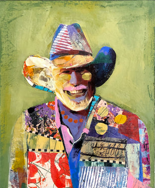 Original art for sale at UGallery.com | Happy Boy (Study) by Darlene McElroy | $425 | mixed media artwork | 10' h x 8' w | photo 1