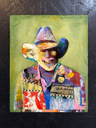 Original art for sale at UGallery.com | Happy Boy (Study) by Darlene McElroy | $425 | mixed media artwork | 10' h x 8' w | photo 3