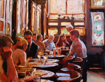 Original art for sale at UGallery.com | Happy Hour in Edinburgh by Jonelle Summerfield | $675 | oil painting | 11' h x 14' w | thumbnail 1