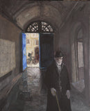 Original art for sale at UGallery.com | An Old Parisian by Bertrand Girard | $1,900 | acrylic painting | 24' h x 20' w | thumbnail 1