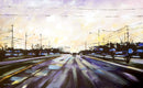 Original art for sale at UGallery.com | Heading East by Chris Wagner | $3,100 | acrylic painting | 30' h x 48' w | thumbnail 1