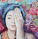 Original art for sale at UGallery.com | Head of Roses by Marie-Eve Champagne | $750 | acrylic painting | 24' h x 24' w | thumbnail 1