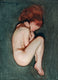 Original art for sale at UGallery.com | Head on Fire by McGarren Flack | $1,275 | oil painting | 16' h x 12' w | thumbnail 1