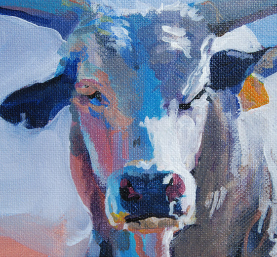 Bright Bull by Heather Foster |   Closeup View of Artwork 
