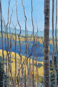 acrylic painting by Heather Foster titled Fall Mountains