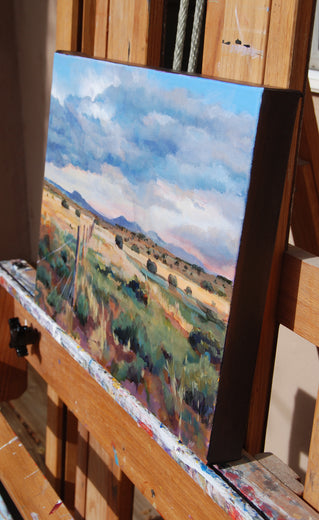 Galisteo Basin by Heather Foster |  Side View of Artwork 