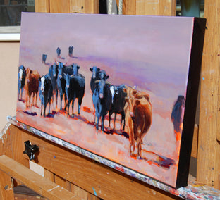 Gathering on the Plains by Heather Foster |  Side View of Artwork 