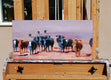 Original art for sale at UGallery.com | Gathering on the Plains by Heather Foster | $1,950 | acrylic painting | 12' h x 24' w | thumbnail 3