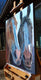 Original art for sale at UGallery.com | Hey Friend, Why the Long Face? by Heather Foster | $3,300 | acrylic painting | 36' h x 36' w | thumbnail 2