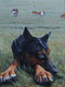 Original art for sale at UGallery.com | Ranch Pause by Heather Foster | $3,575 | acrylic painting | 40' h x 30' w | thumbnail 1