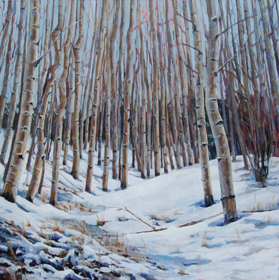 Snowy Aspen Grove by Heather Foster | Artwork Main Image
