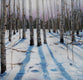 Original art for sale at UGallery.com | Storm Glow in Aspen Grove by Heather Foster | $1,700 | acrylic painting | 18' h x 18' w | thumbnail 1